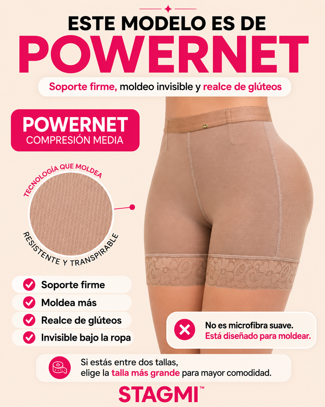 Short Moldeador Invisible SMI04000 Obsesión: Panty Levantacola Ultra Discreto