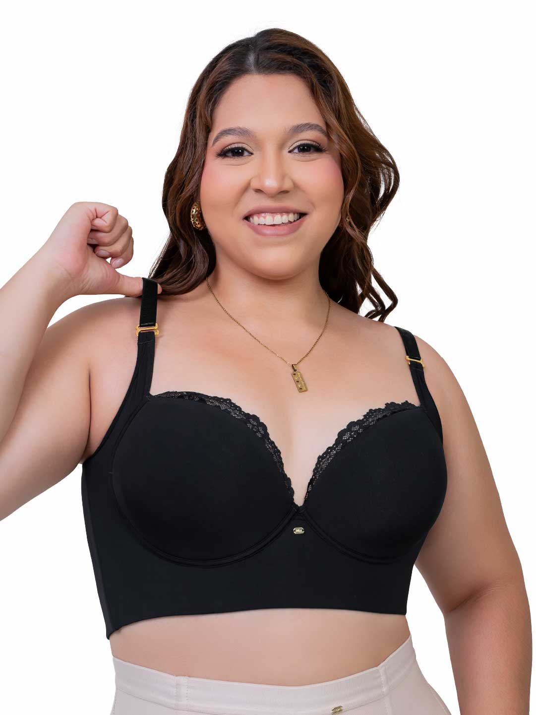 Brasier SMI03050 – Control espalda con encaje en escote
