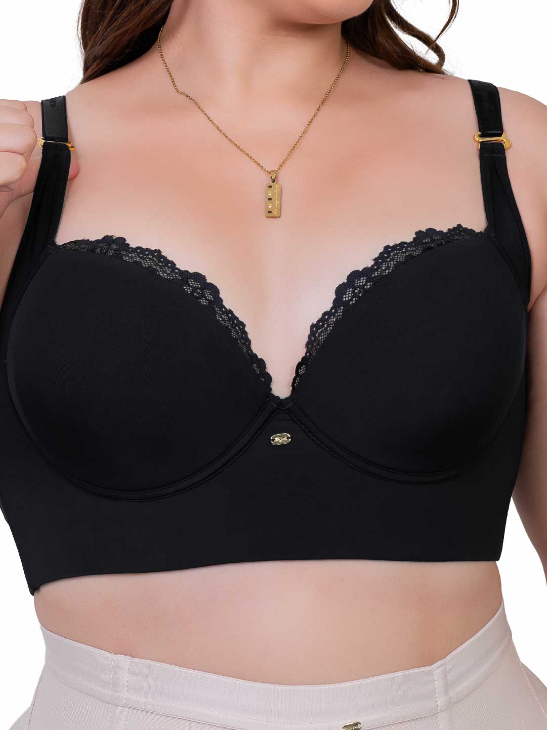 Brasier SMI03050 – Control espalda con encaje en escote
