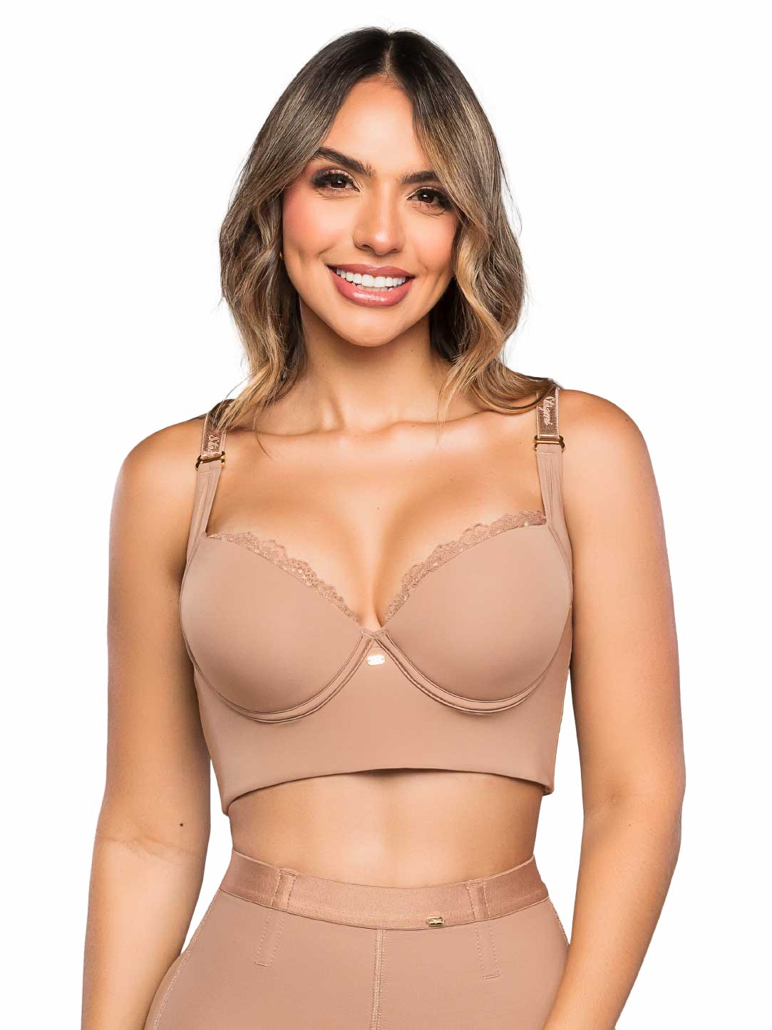 Brasier SMI03050 – Control espalda con encaje en escote