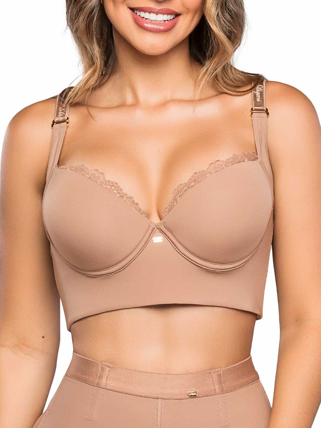 Brasier SMI03050 – Control espalda con encaje en escote